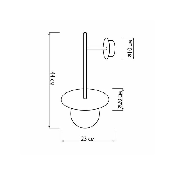 Бра, настенный светильник Imperium Ligh 733144.05.01 Penta E14 1x60W IP20 Bk - фото №1