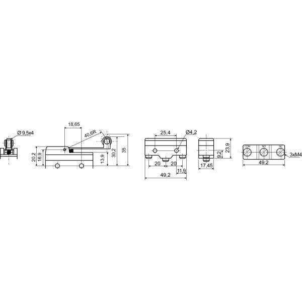 Конечный мини-выключатель Аско-Укрем Z-15GW2-B (A0050040006) - фото №2