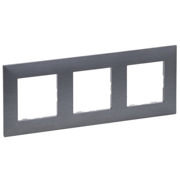Рамка 3-постовая Legrand Niloe Step фактурная сталь (863993)