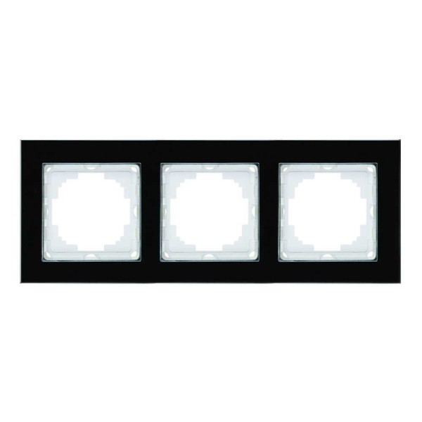 Рамка Nilson Alegra скло чорне 3-на ( 25BL0093 )