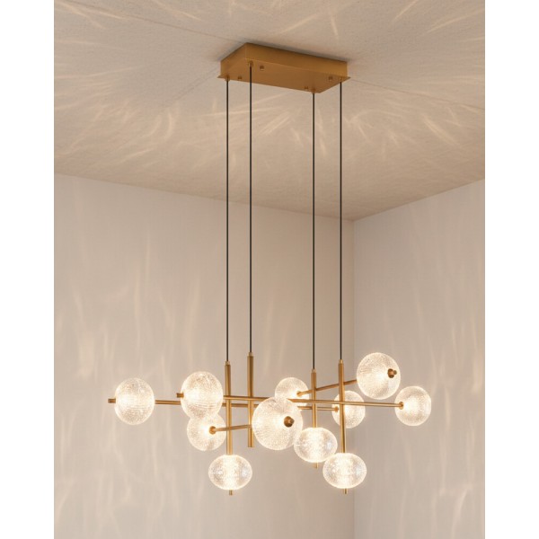 Люстра Zuma Line 5905316693470 Galatea LED 11x63W 3000K/4500K/6500K 5665Lm IP20 золотая - фото №1