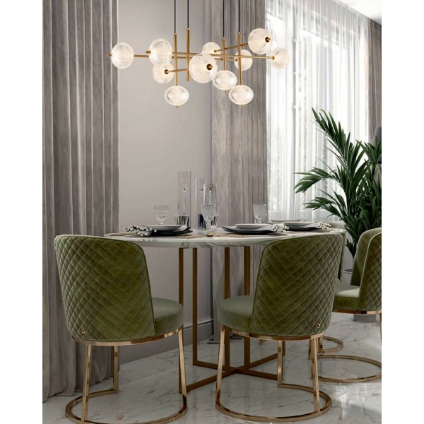 Люстра Zuma Line 5905316693470 Galatea LED 11x63W 3000K/4500K/6500K 5665Lm IP20 золотая - фото №2