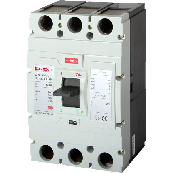 Силовой автоматический выключатель E.Next e.industrial.ukm.630SL.630 3р 630А (i0660021)