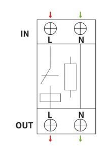 Реле контролю напруги та струму Аско-Укрем RKV 2P 63А - фото №2