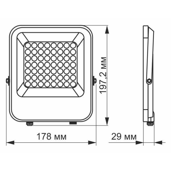LED прожектор Videx Premium F2 30Вт 5000K (VL-F2-305G) - фото №1