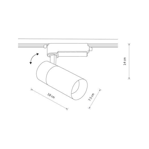 Трековий світильник Nowodvorski 10384 Profile Tinos LED 1x30W 3000K 2600Lm IP20 чорний - фото №3