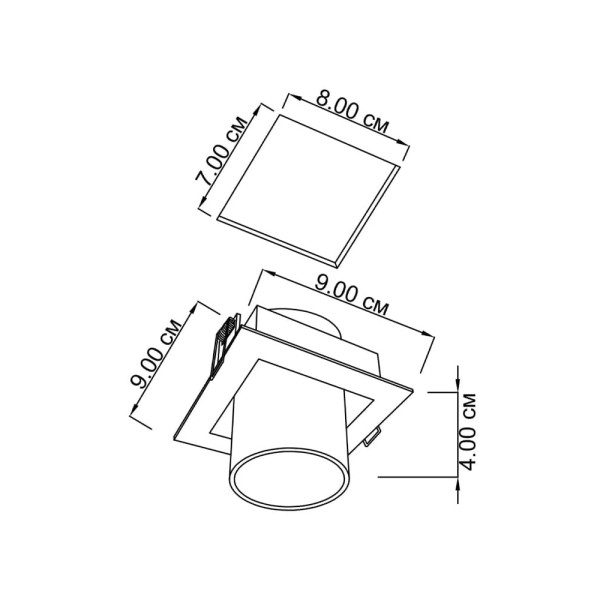 Точковий світильник Imperium Light 27614.01.01 Goggles GU10 1x50W IP20 Wh - фото №1