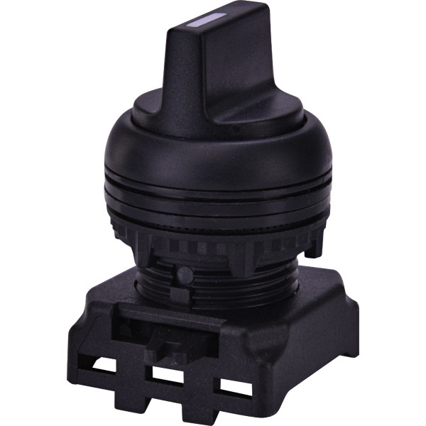 Трьохпозиційний поворотний перемикач ETI 004771350 EGS3-SN-C без фіксації зліва 1-0-2 45° (чорний)