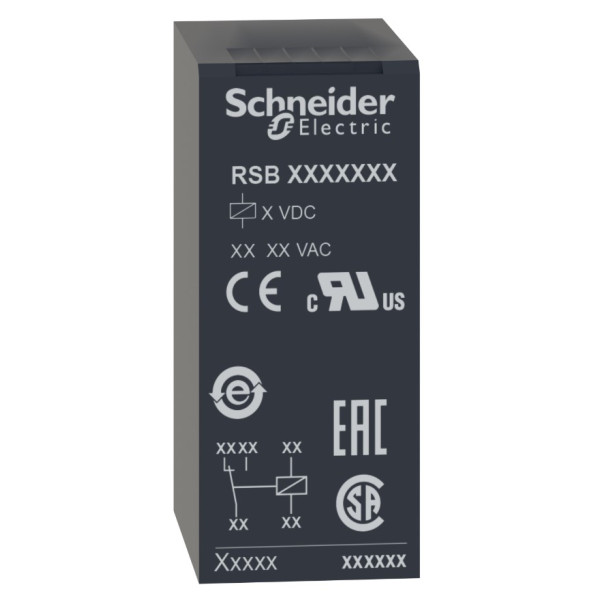 Мініатюрне електромеханічне реле Schneider Electric RSB2A080BD 2CO 24В - фото №2
