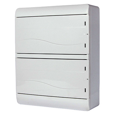 Навесной пластиковый корпус E.Next NT 26-модульный двухрядный с непрозрачной дверцей IP40 (6664-126непр)