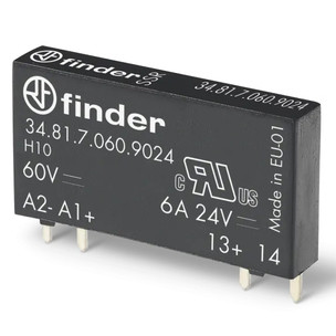 Твердотельное ультратонкое реле SSR Finder 2A-240В AC 24В DC (348170248240)