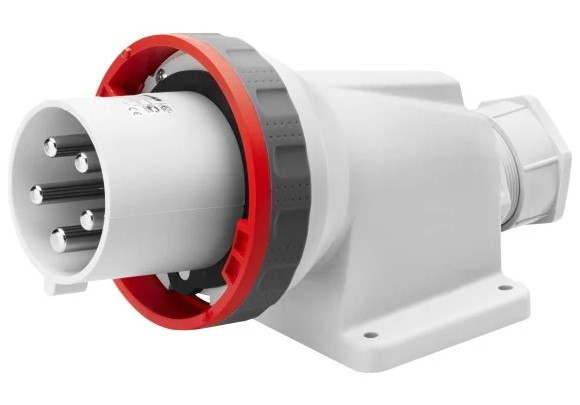 Стационарная вилка 90° GEWISS IP67 3P+N+E 63A 400В (GW61453)