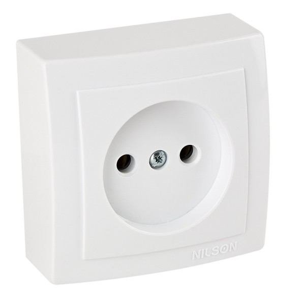 Розетка Nilson Themis біла 1-на без заземлення ( 26111015 )