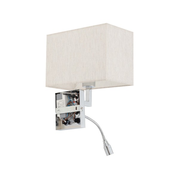 Бра, настенный светильник Nowodvorski 11785 Hotel Mood E27+LED 2x10W+2.2W 4000K IP20 светло-бежевый - фото №2