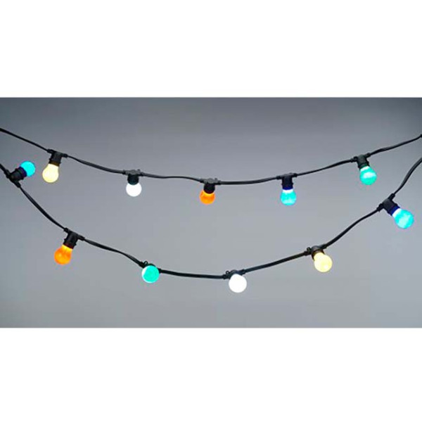 Світлодіодна гірлянда Feron CL50-50 «Белт-лайт» (6492) 230В 50м для ламп з цоколем Е27 IP65 чорний шнур - фото №1