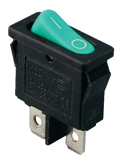 Переключатель TNSy KCD1-12-101 G/B овальный зеленый (TNSy5500685)