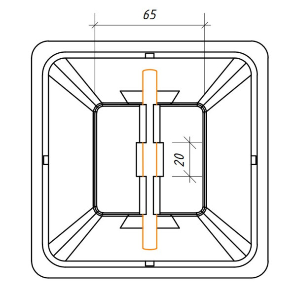 Держатель Leo Lightman Pyramida Pe/Pp без бетона (336029) - фото №7