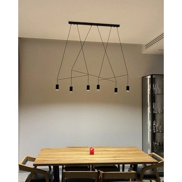 Люстра Nowodvorski 9675 Imbria GU10 6x10W IP20 черная - фото №1