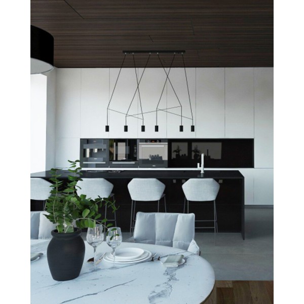 Люстра Nowodvorski 9675 Imbria GU10 6x10W IP20 черная - фото №2