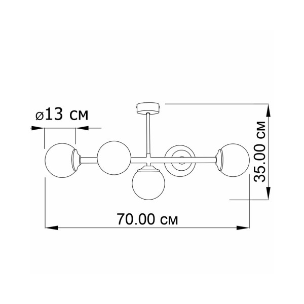 Люстра Imperium Light 140570.12.23 Frost E14 5x40W IP20 - фото №2