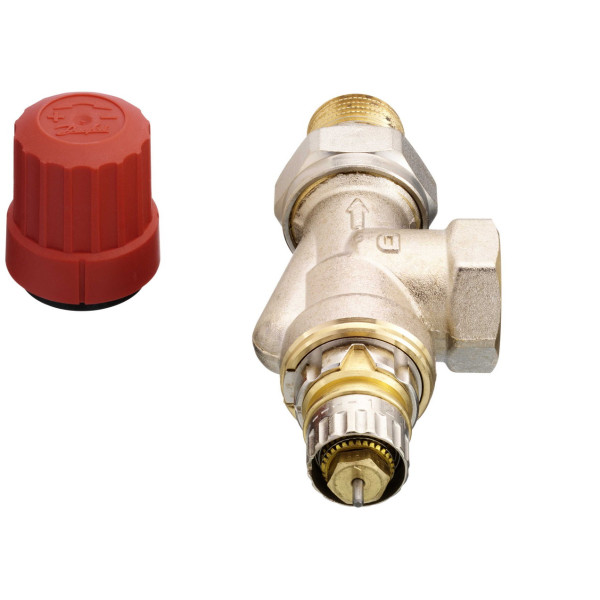 Осьовий термоклапан Danfoss 013G0153 RA-N 15 (вхід 1/2'' вихід 1/2'') - фото №1