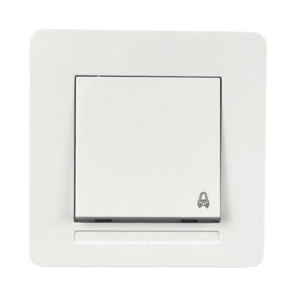 Вимикач Nilson Selene білий кнопка "ДЗВІНОК" ( 23111012 )