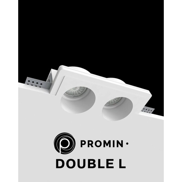 Точковий світильник Promin Double L GU10/G5.3 2x10W IP20 Wh - фото №1