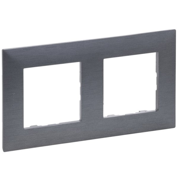 Рамка 2-постовая Legrand Niloe Step фактурная сталь (863992)