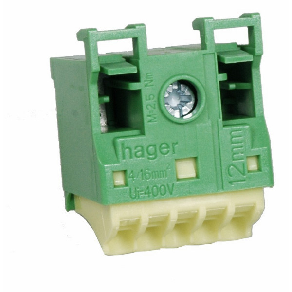 Блок Hager KN06E PE-клемма 1x16мм2+5x4мм2 - фото №2