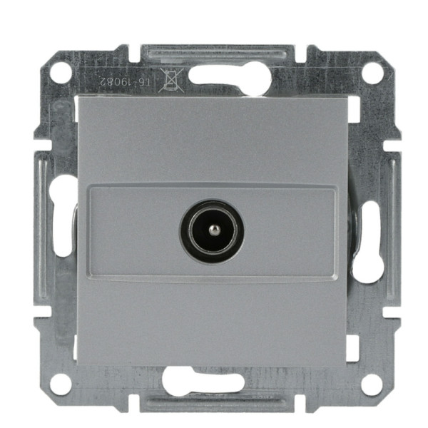 Розетка TV оконечная без рамки алюминий Asfora, EPH3200161