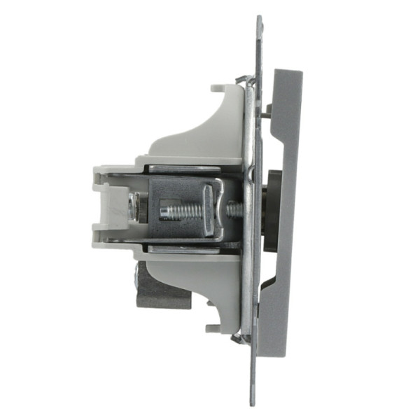 Розетка TV оконечная без рамки алюминий Asfora, EPH3200161 - фото №2