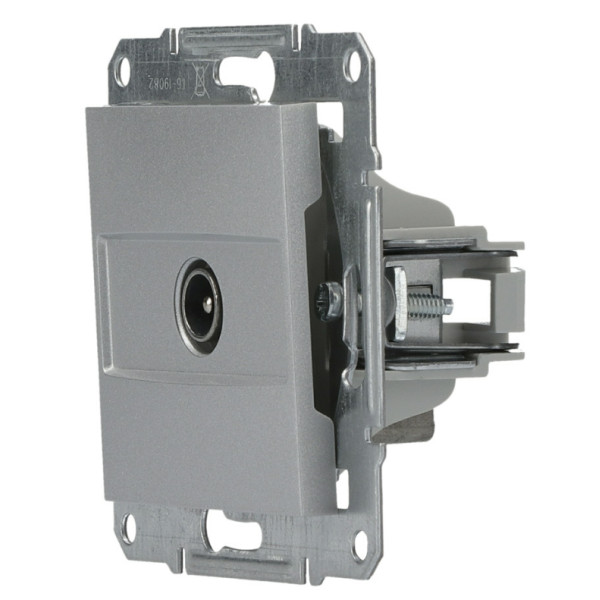 Розетка TV оконечная без рамки алюминий Asfora, EPH3200161 - фото №5