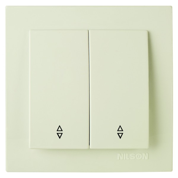 Вимикач Nilson Touran кремовий 2кл прохідний ( 24121009 )