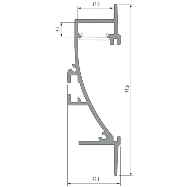 Профіль для світлодіодної стрічки Lumines TIANO білий - фото №3
