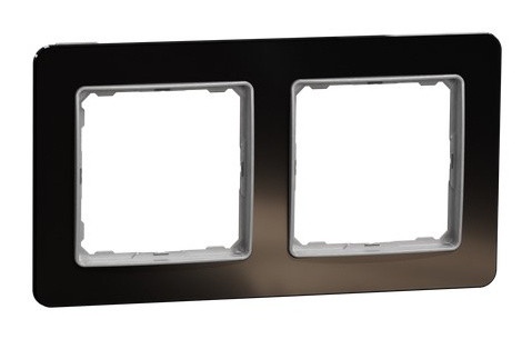Рамка двойная Schneider Electric Sedna Elements искусственное черное стекло SDD361802