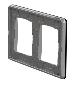 Рамка двойная Schneider Electric Sedna Elements искусственное черное стекло SDD361802 - фото №2