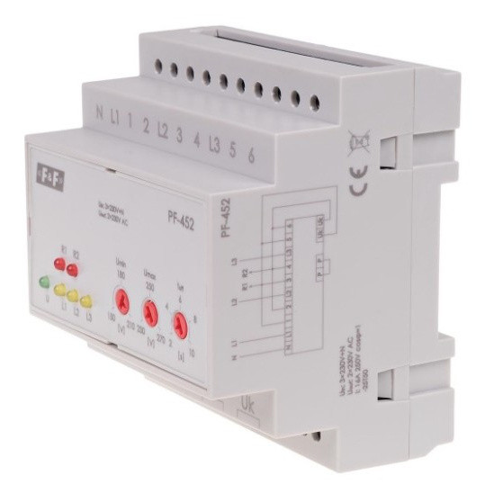 Автоматичний перемикач фаз F&F PF-452 3х400В+N 16А - фото №3