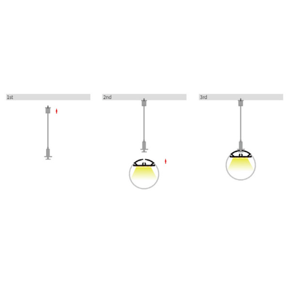 LED-профиль MLG подвесной LO3030 с рассеивателем, 2 метра - фото №3