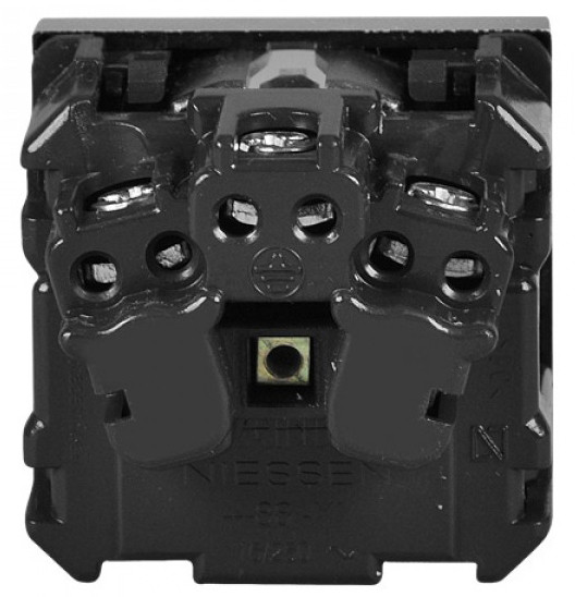 Механізм розетки ABB Zenit N2288 PL 2М із заземленням та захисними шторками (срібло) - фото №4