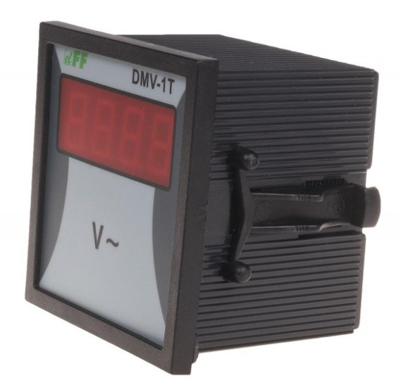 Однофазний щитовий вольтметр F&F DMV-1T 100-265В AC - фото №2