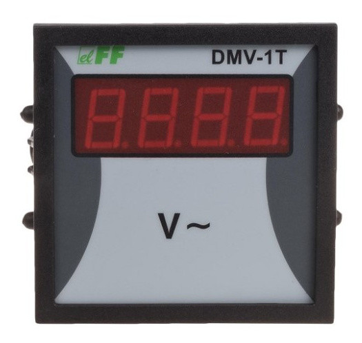 Однофазний щитовий вольтметр F&F DMV-1T 100-265В AC - фото №3