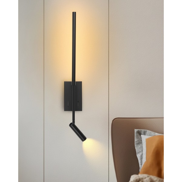 Бра, настінний світильник Kloodi WA-KELLY 634 3K BK Led 2x9W 3000K IP20 - фото №4