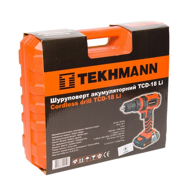Шуруповерт Tekhmann TCD-18 Li - фото №1