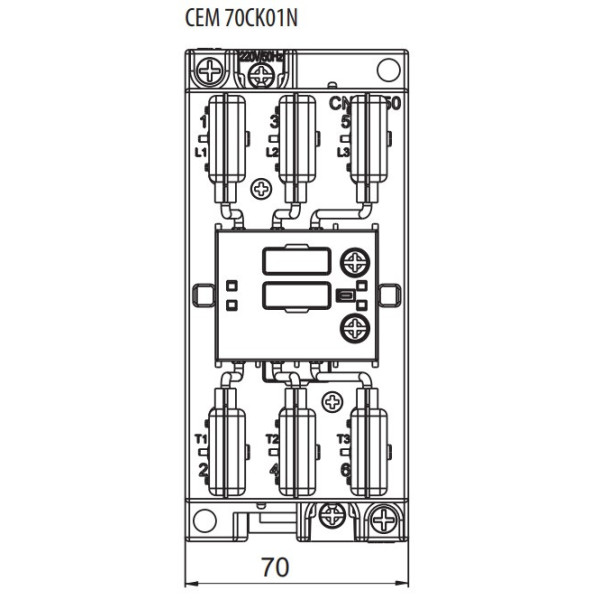 Контактор ETI 004643825 CEM CK 70.01N (70 кВАр 400-440V) - фото №2