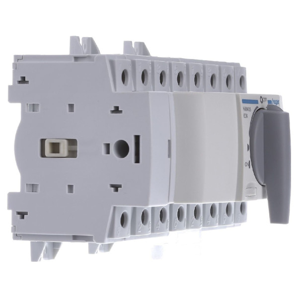Перемикач Hager HIM406 I-0-II 63А 400/690В 4P 8м - фото №1