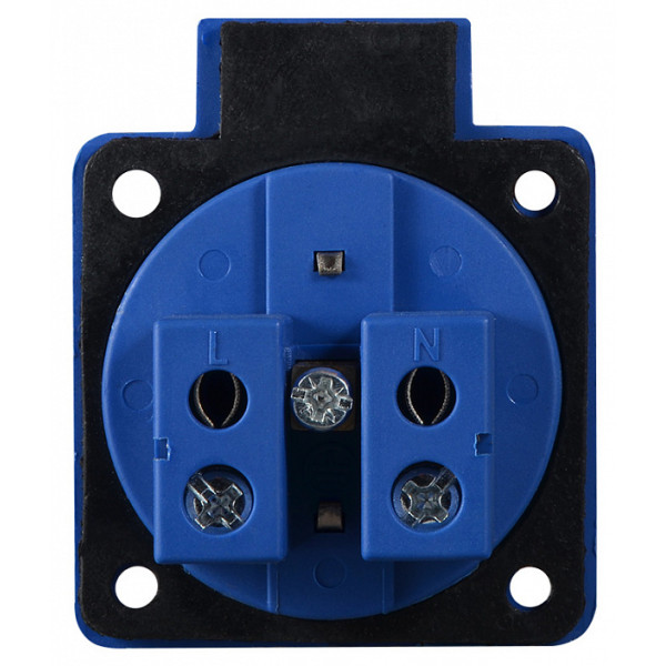 Силовой разъем Аско-Укрем ГВ 16А/2 (220В) 2Р+РЕ (312) (A0080030012) - фото №3