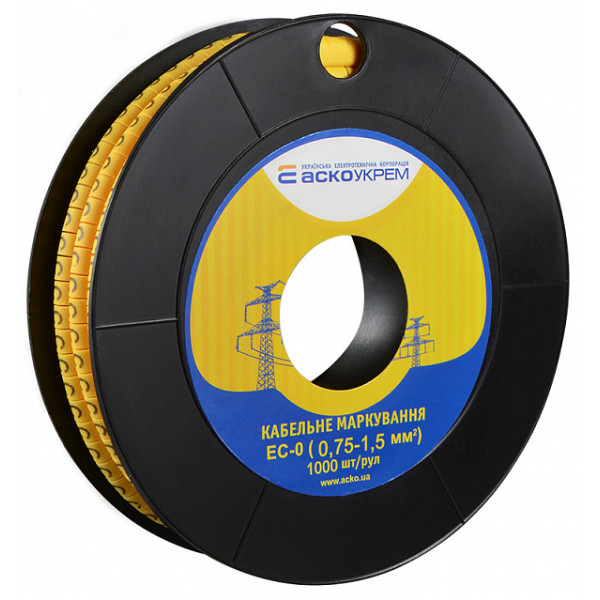 Кабельный маркер Аско-Укрем EC-0 символ «C» (A0150080062) - фото №1