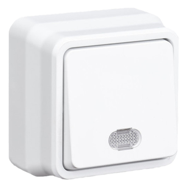 Выключатель 1-клавишный с подсветкой Gunsan Misya