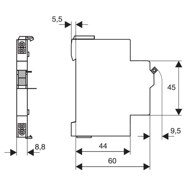 Додатковий контакт Schrack BM900001 1НО+1НЗ для BM/BO/BE - фото №4