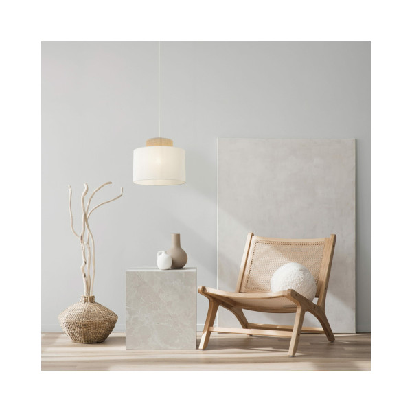 Подвесной светильник, люстра Tk Lighting 1856 Duo Juta E27 1x15W IP20 Белый - фото №1